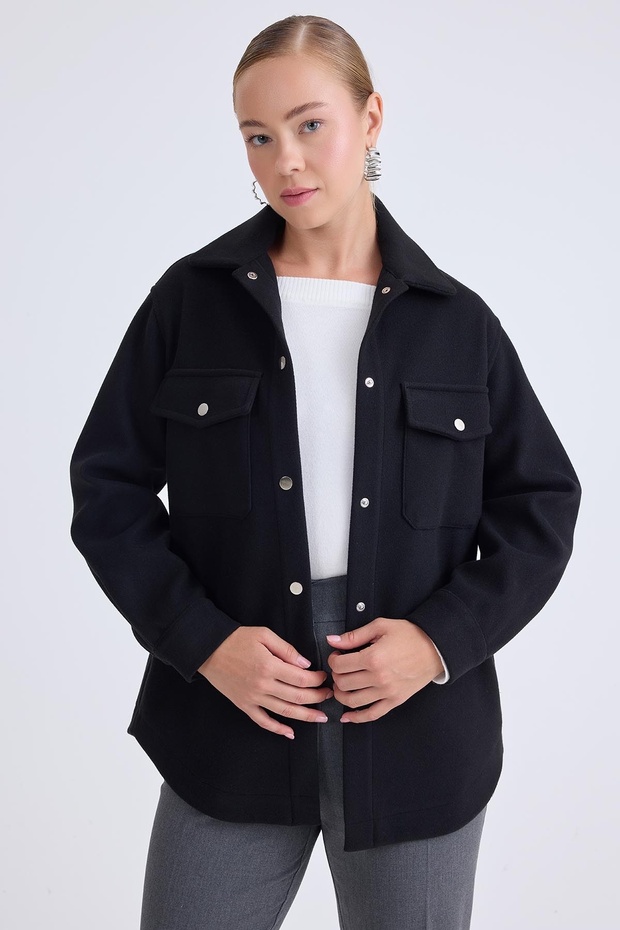 سترة كاشي بجيوب منخفضة عند الكتفين - 1