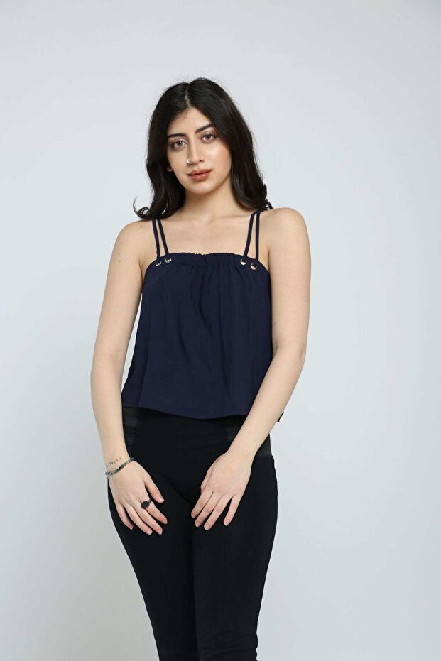 Strappy Viscose Top - 1