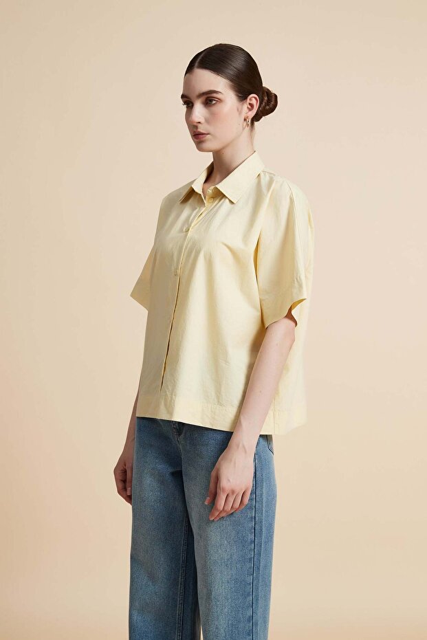 Solid Button-Front Top - 3