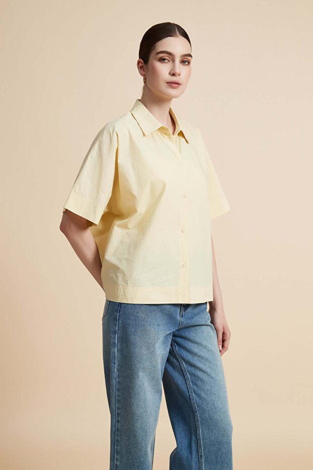 Solid Button-Front Top - 2