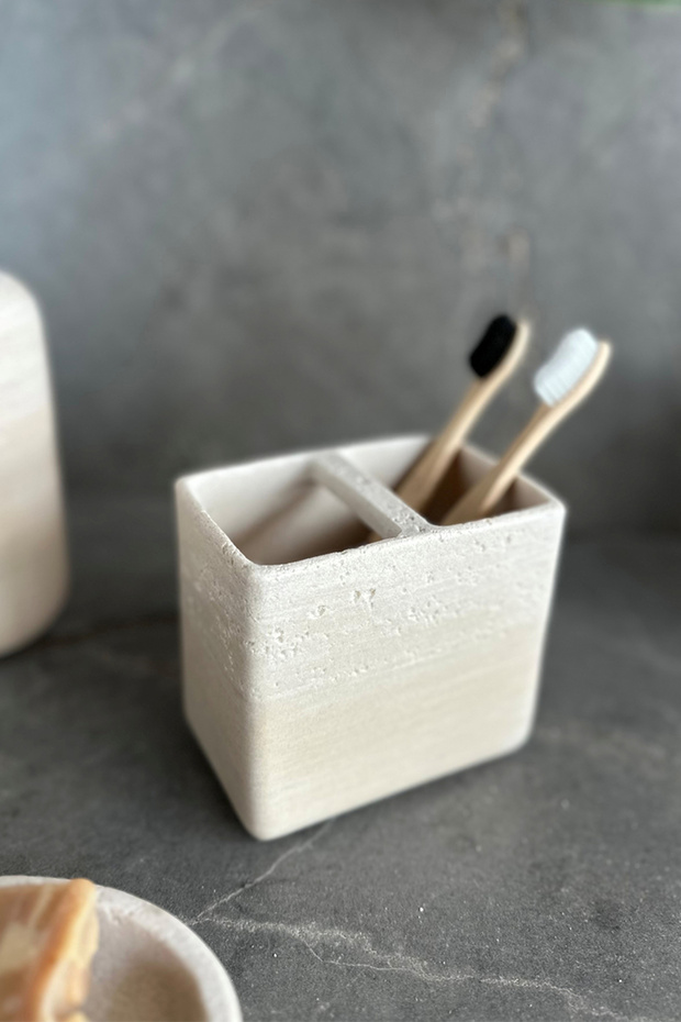 Charm Banyo Seti 5 Parça - Bej - 7