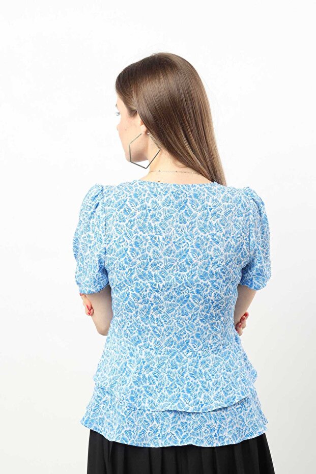 Floral Button-Front Top - 4