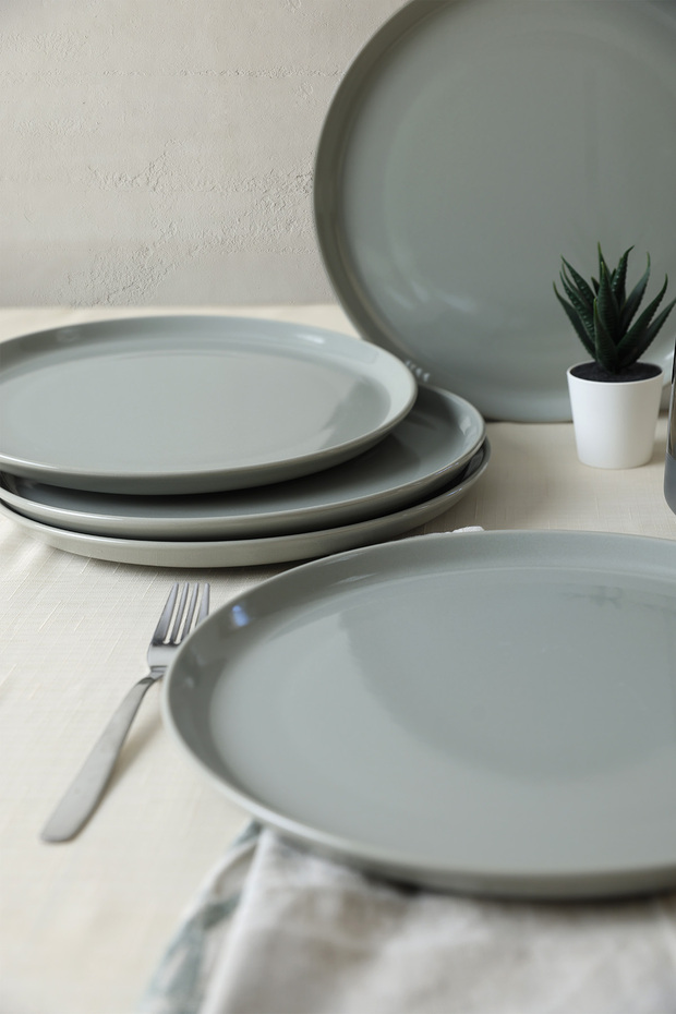 Gri Hitit Servis Tabağı 28 Cm 6 Adet 616 - 7