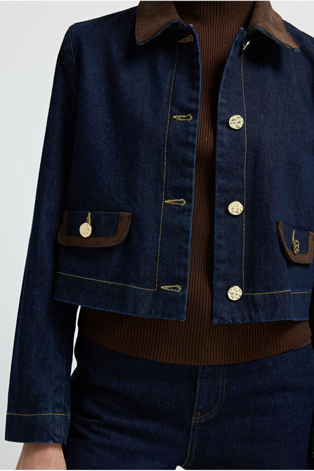 Cepli Denim Ceket - 3