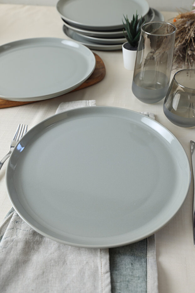 Gri Hitit Servis Tabağı 28 Cm 6 Adet 616 - 5