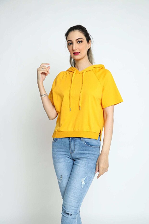 Solid Half-Sleeve Top - 1