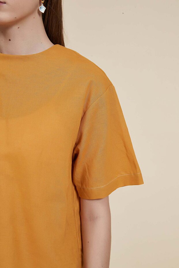 بلوزة سادة بطول الخصر - 3