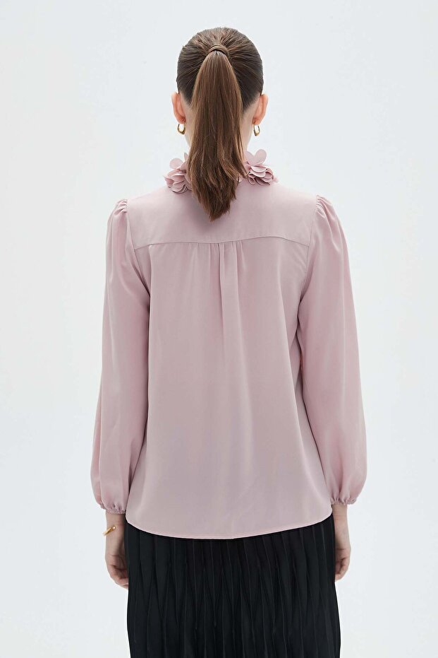 Solid Round-Neck Top - 4
