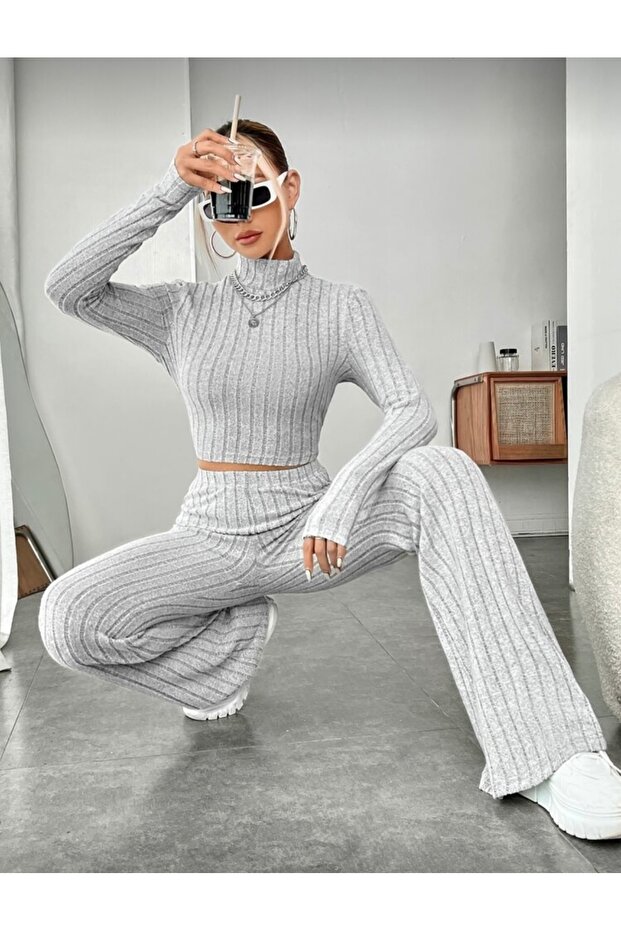 Women's Ribbed Two-Piece Set