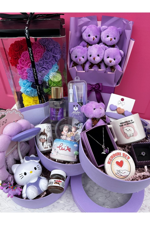 Sevgiliye Mor Hediye Seti - 1