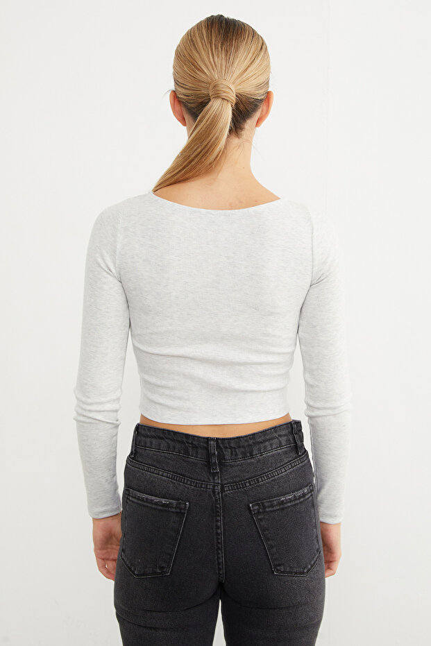 Basic Kayık Yaka Modal Bluz - 7