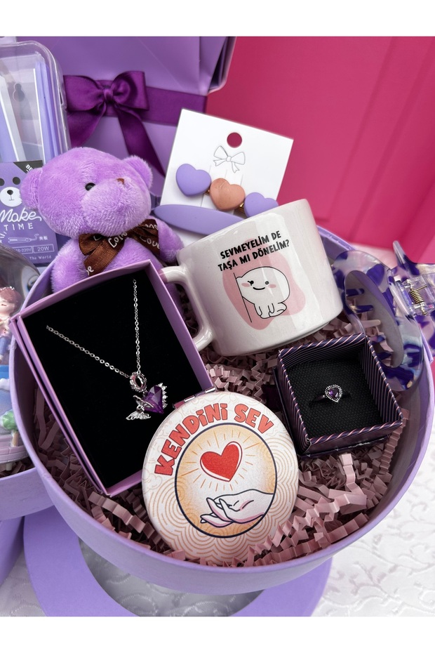 Sevgiliye Mor Hediye Seti - 3