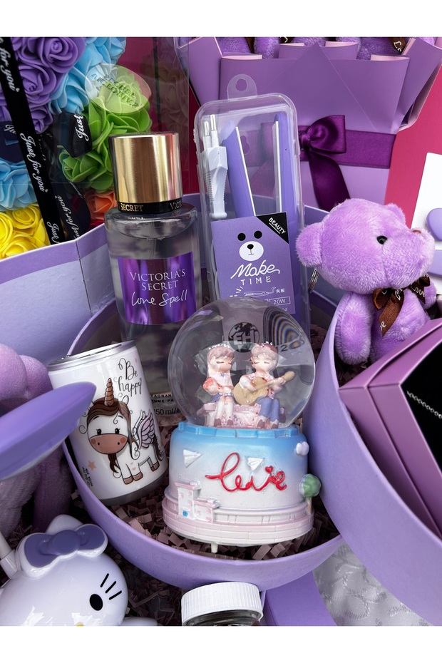Sevgiliye Mor Hediye Seti - 2