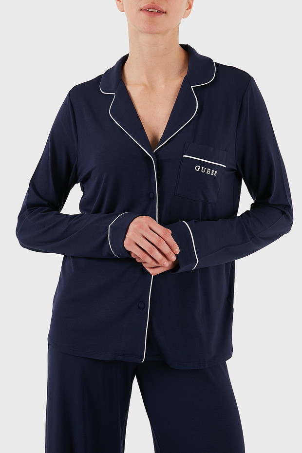 Carlyn Logolu Regular Fit Düğmeli Uzun Kollu Pijama Takımı O4BX07KCIN2 PİJAMA TAKIMI O4B - 6