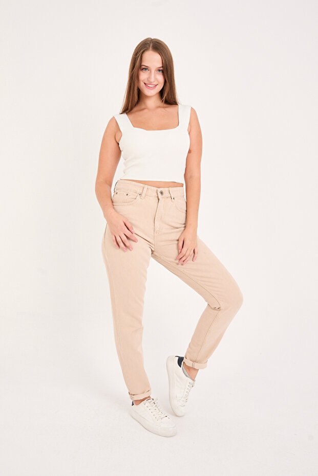 Women's High Waist Denim Pants