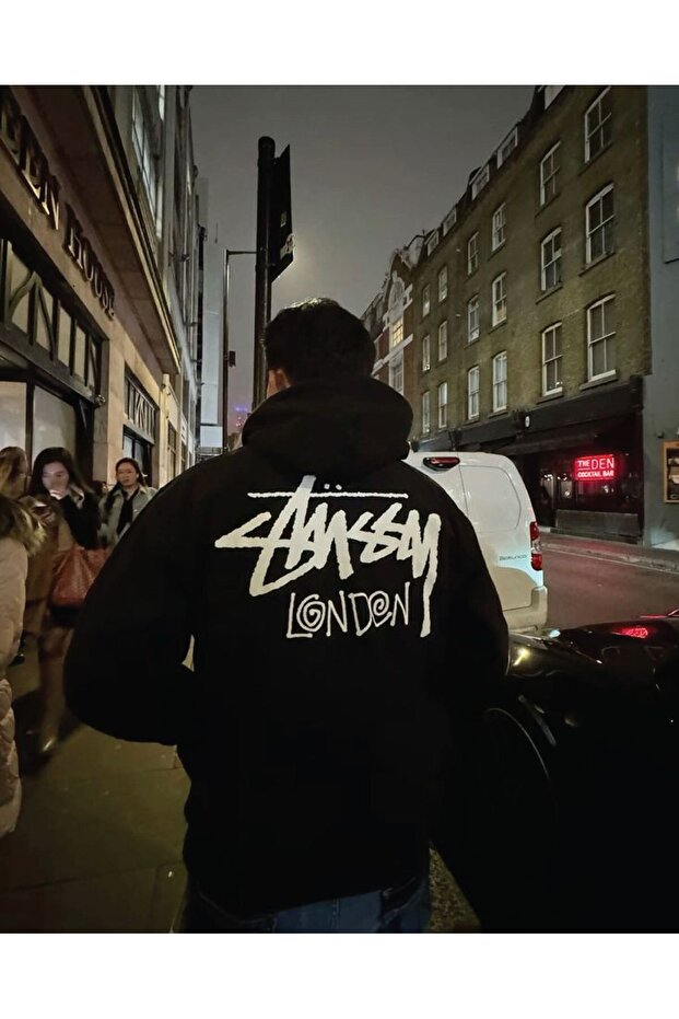 London Stsy Unisex Oversized Sweatshirt Black