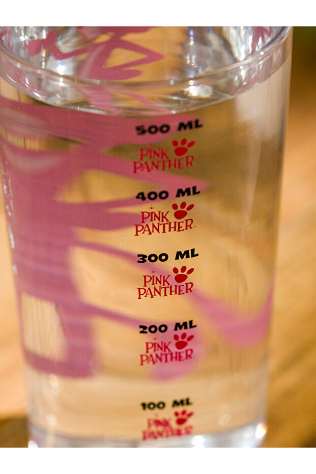 Pembe Panter Baskılı Cam Bardak 570 ml - 5