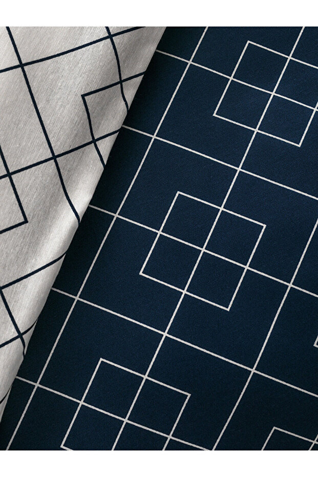 Karişik Çizgi Desenli Çift Kişilik Nevresim Seti - 5