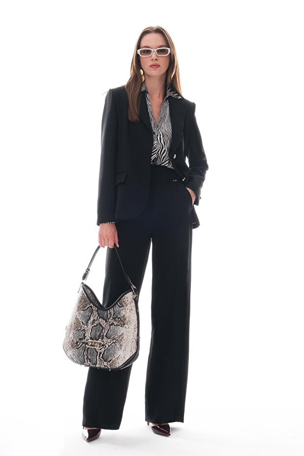 Gold Düğmeli Şık Ceket - 1