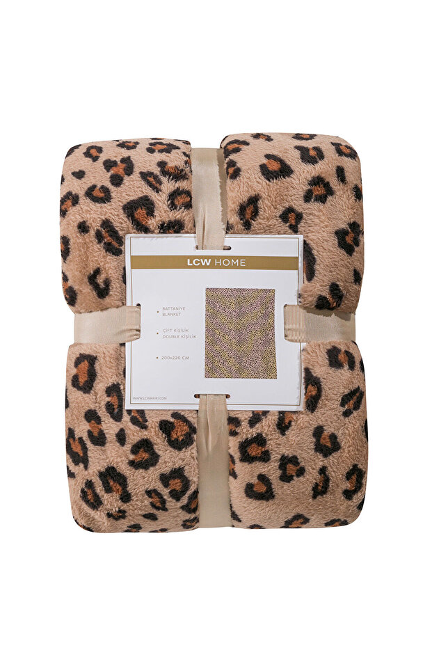 Mixed Leopard Pattern Double Blanket - 5