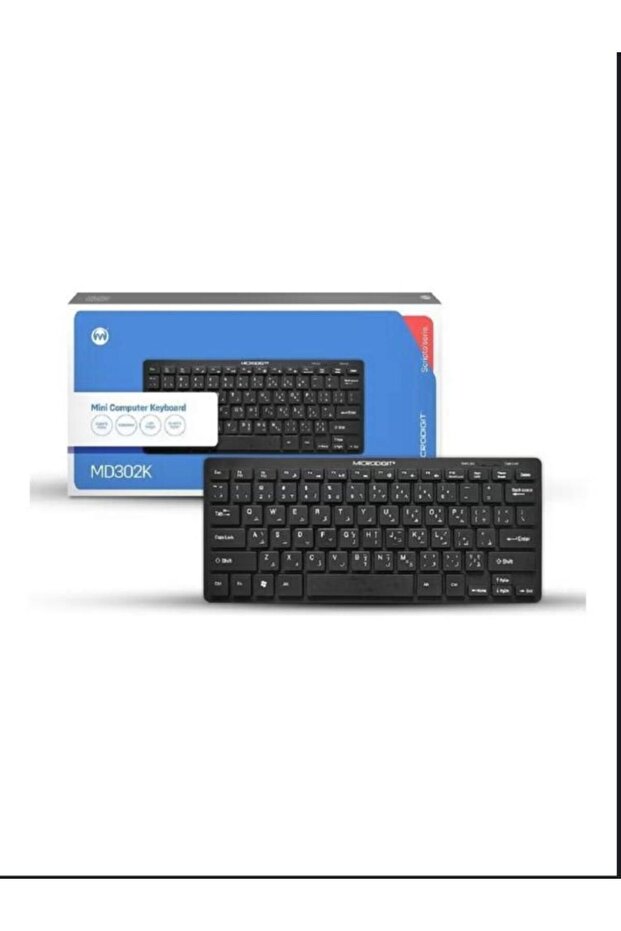 "كيبورد سلكي صغير MD302K – لوحة مفاتيح Mini Computer Keyboard مريحة للكمبيوتر واللابتوب"