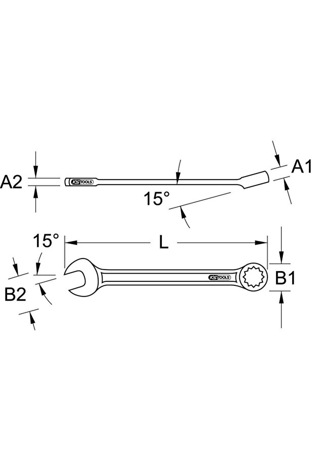 Angled ring spanner, 30 mm - 3