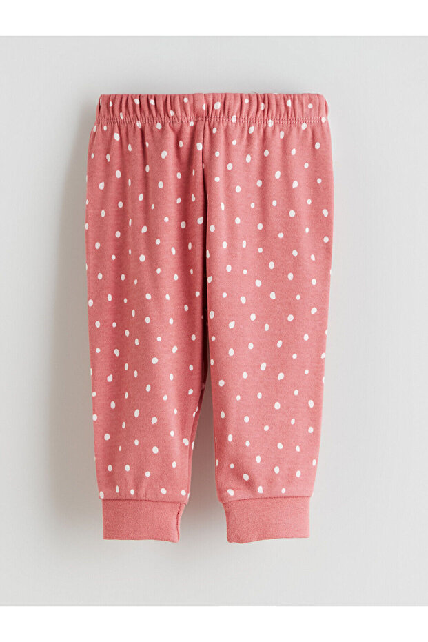 Pembe Bisiklet Yaka Kız Bebek Pijama Takımı - 7