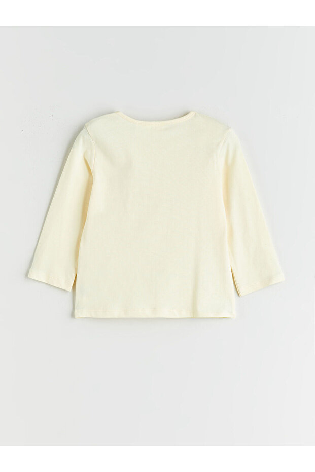 Sari Bisiklet Yaka Aristocats Baskılı Kız Çocuk Pijama Takımı - 3