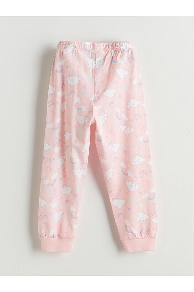 Bisiklet Yaka Baskılı Kız Çocuk Pijama - 5