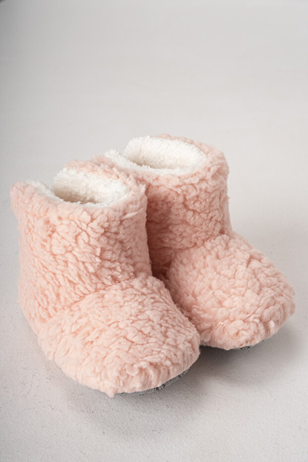 Çocuk Panduf, Bebek Ev Botu, Yumuşak Kuzu Kumaşı Bebek Panduf Wellsoft BOTKUZU, 26-27 - 1