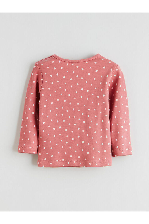 Pembe Bisiklet Yaka Kız Bebek Pijama Takımı - 4