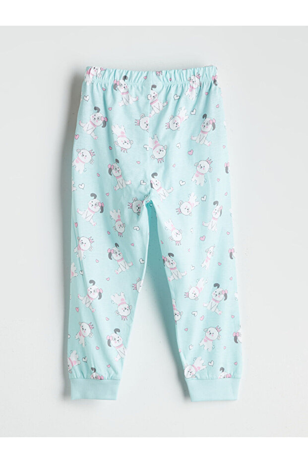 Pembe Bisiklet Yaka Baskılı Kız Çocuk Pijama Takımı - 4