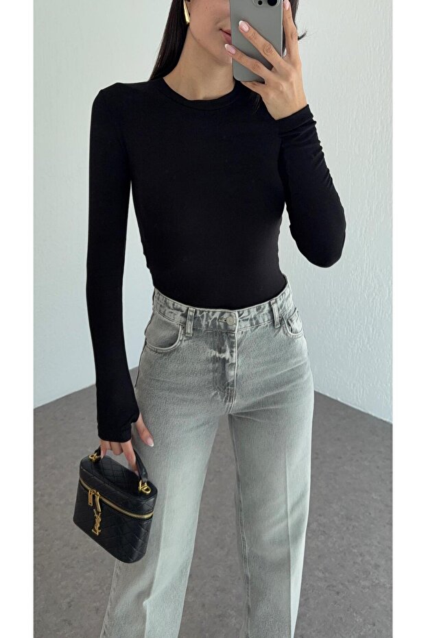 Soft Touch Basic Black Blouse - 2