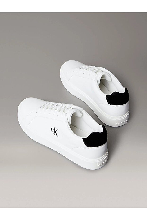 Deri Logolu Sneaker Ayakkabı YM0YM0143501W Erkek AYAKKABI YM0YM01435 01W - 4