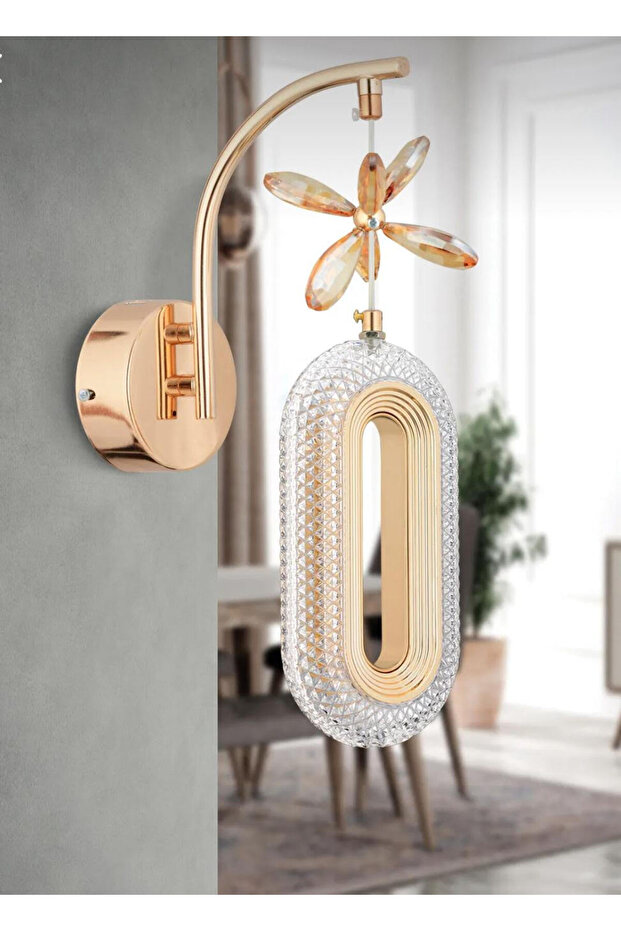 3 Renk Ledli Lüks Duvar Aplik Gold - 3