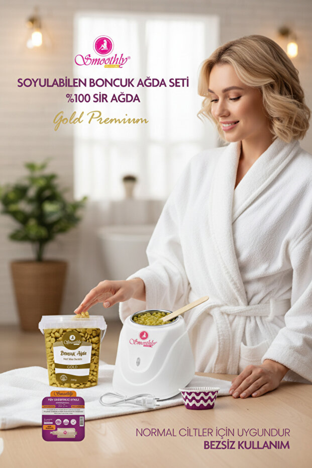 Soyulabilen Gold Yüz Ağdası, Kaş Ağdası Boncuk SİR Ağda Seti 225 g. Boncuk Ağda - Sir ağda makinası - 3