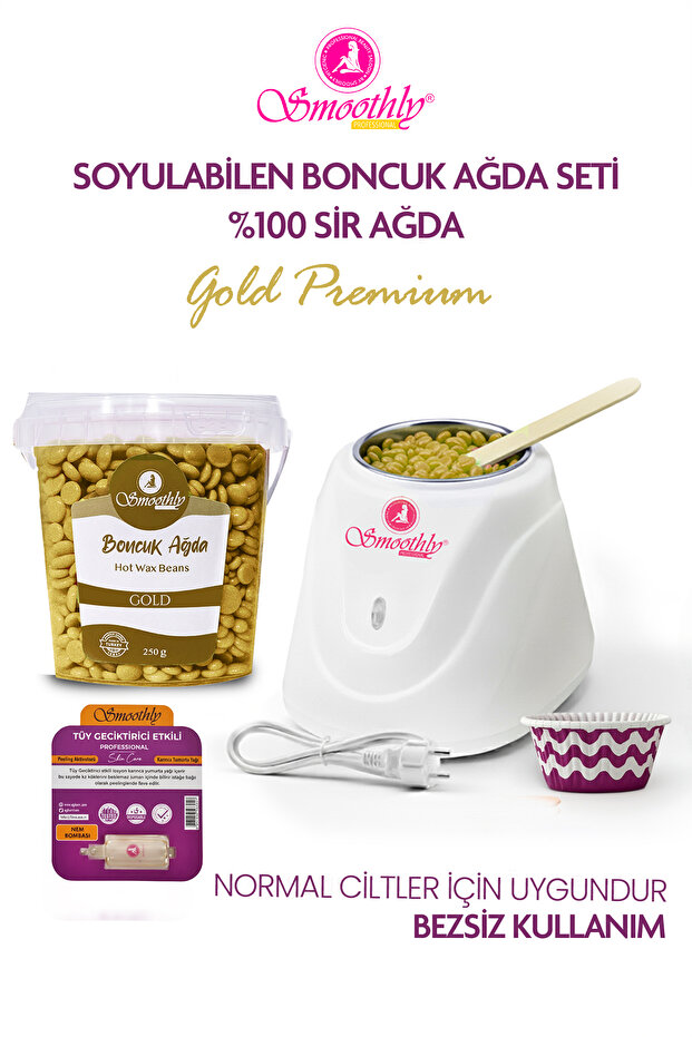 Soyulabilen Gold Yüz Ağdası, Kaş Ağdası Boncuk SİR Ağda Seti 225 g. Boncuk Ağda - Sir ağda makinası - 1