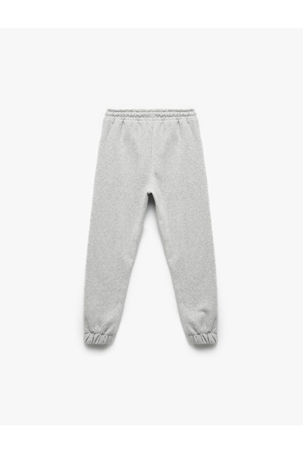 Baskı Detaylı Cepli Basic Şardonlu Jogger Eşofman Altı - 2
