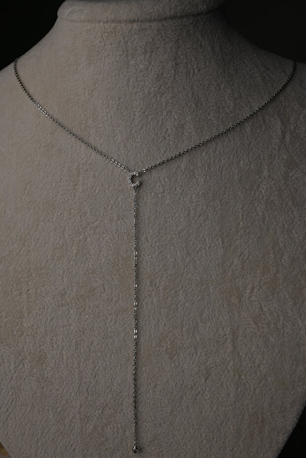 Taşlı harf kolye - 1