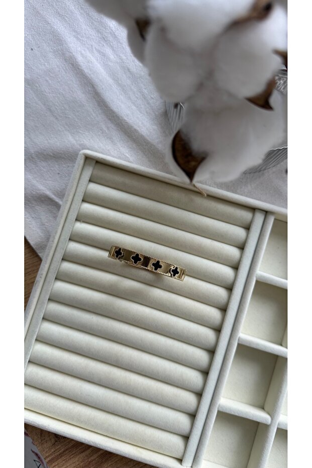 سوار منقوش على شكل البرسيم الفولاذي - 1