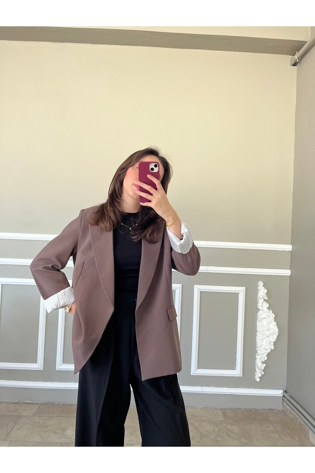 Kolu Katlamalı Blazer - 3