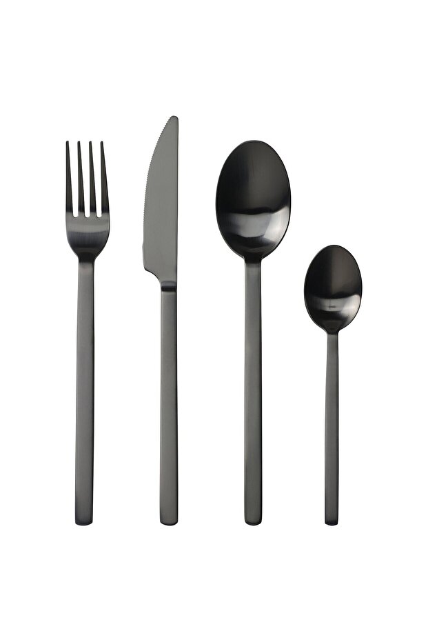 2025 24-piece cutlery set, black