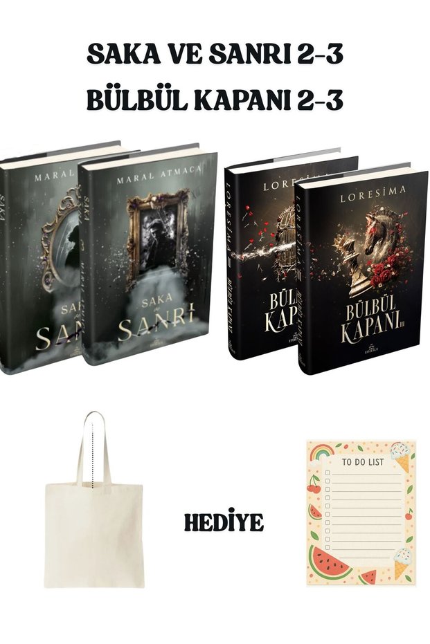 Saka ve Sanrı 2-3 - Bülbül kapanı 2-3 Hardcover Set - to Do List - Cloth Bag Gift