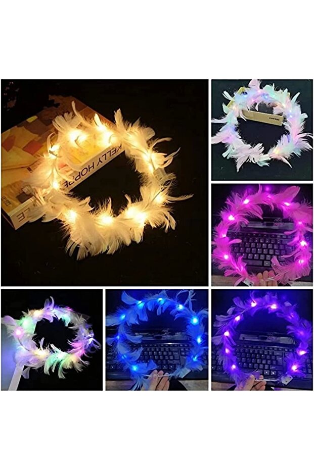 Led Lighted Rgb 3 Function Party Crown White Color - 4