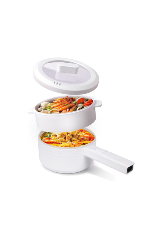 Portable Electric Hot Pot Cooker Steamer – Multifunctional Non-Stick Pan for Ramen & More