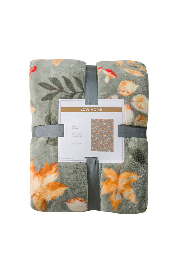 Sparkling Choices from Shining Store |   Leaf Patterned Single Blanket - 5