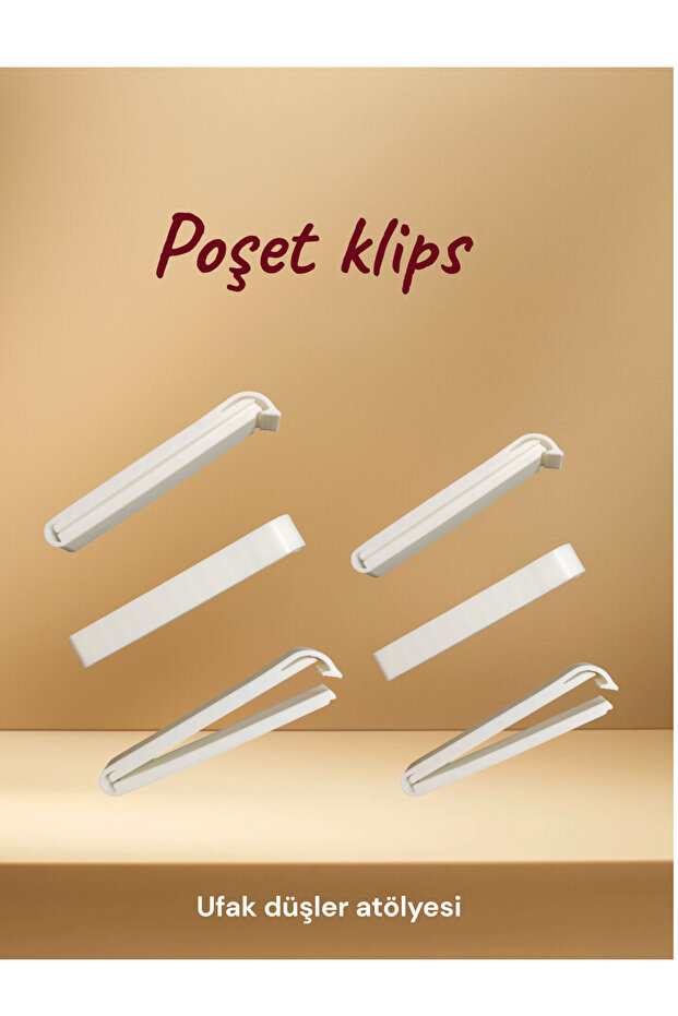 Pratik 6l1 Poset Kapatici Klips Ambalaj Ve Torba Kapatma Aparati Poset Klipsi- 6 Adet - 1