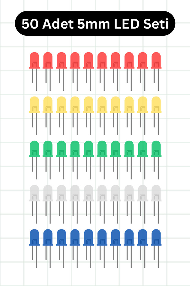 Elektronik Full Set - 367 Parça - Direnç, Kondansatör, Transistör, Diyot ve LED Seti - 6
