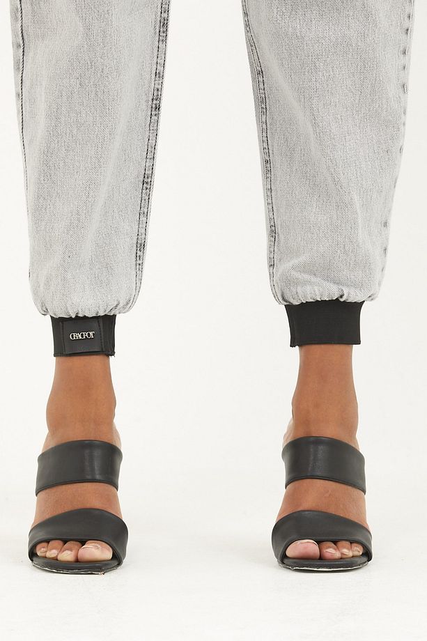 Gri Slouchy Pantolon - 3