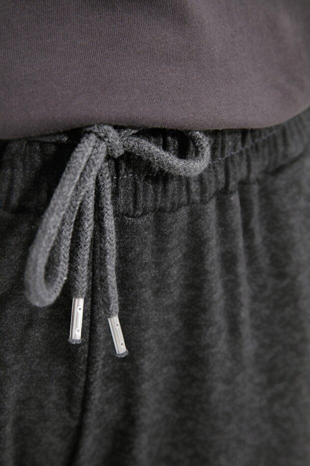 Anthrazit Basic Jogger dünne gestrickte Jogginghose Hose TWOAW21EA0194 - 4